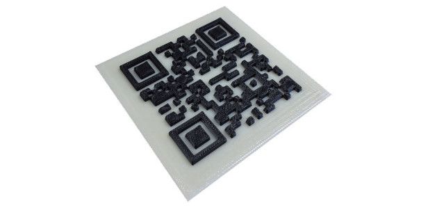 Тактильный маркетинг: QR-код, напечатанный на 3D-принтере.